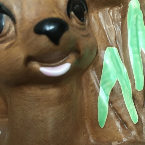 Twin Winton Squirrel And Deer Cookie Jar Brown Made In California USA - Picture 16 of 16